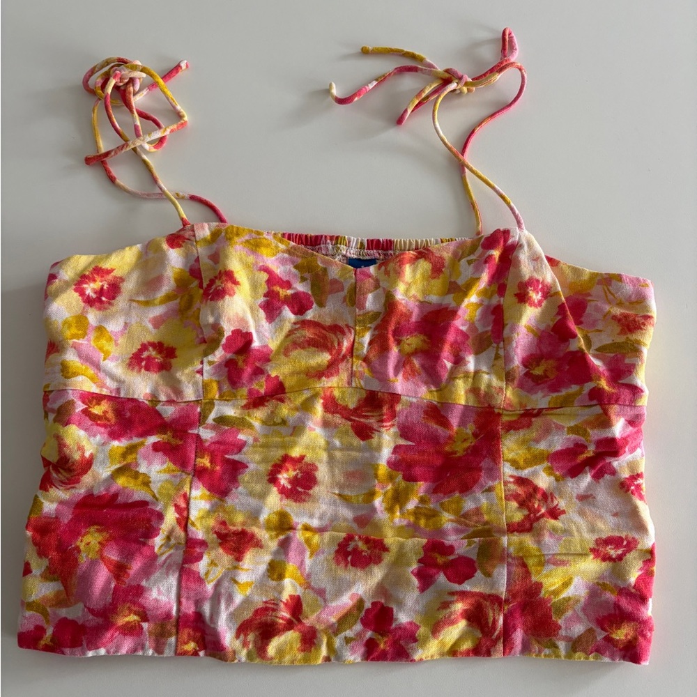 Old Navy Pink and Yellow Floral Camisole
